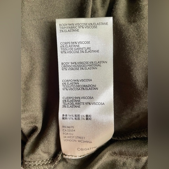 New Free People Women Army Green Shirt Size Medium Long Sleeve - Picture 9 of 9